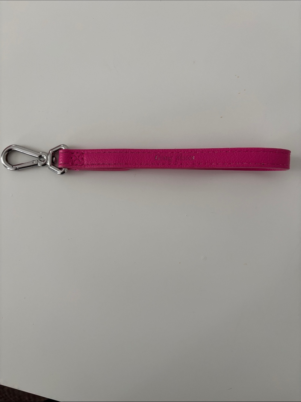 Vera Bradley Hot Pink Wristlet Key Strap with Silver Clip